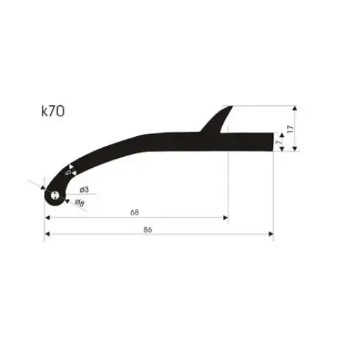 Rubber screen widths - 70mm - Image 2