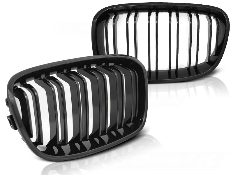 Grille Bmw F20 / F21 11-12.14 Glossy Black M-Look Double Bar